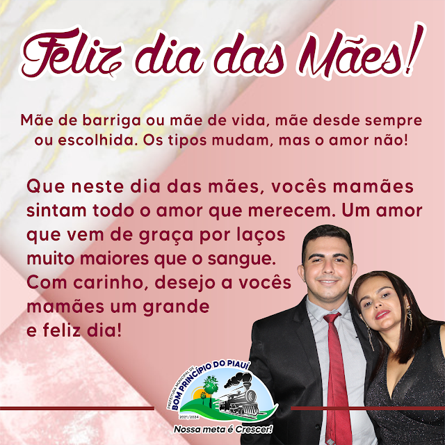 Mensagem do prefeito Lucas Moraes á todas as mamães bomprincipienses