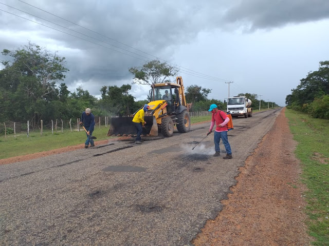 Secretaria Municipal de Infraestrutura e de Limpeza Pública finalizou a operação tapa buracos na PI-303